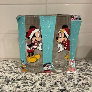 Disney’s Christmas Stemless Flute Glasses